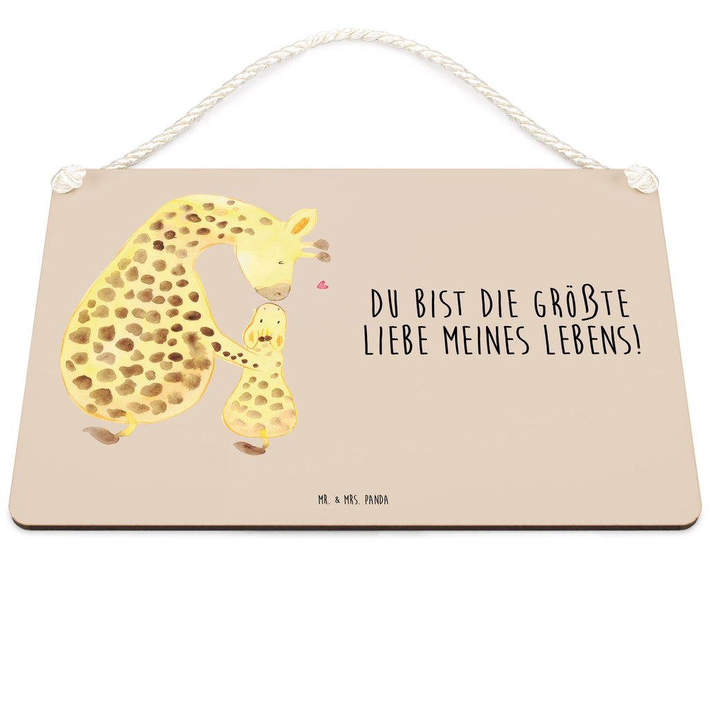 Deko Schild Giraffe mit Kind Dekoschild, Deko Schild, Schild, Tür Schild, Türschild, Holzschild, Wandschild, Wanddeko, Afrika, Wildtiere, Giraffe, Kind, Mutter, Mama, Tochter, Sohn, Lieblingsmensch