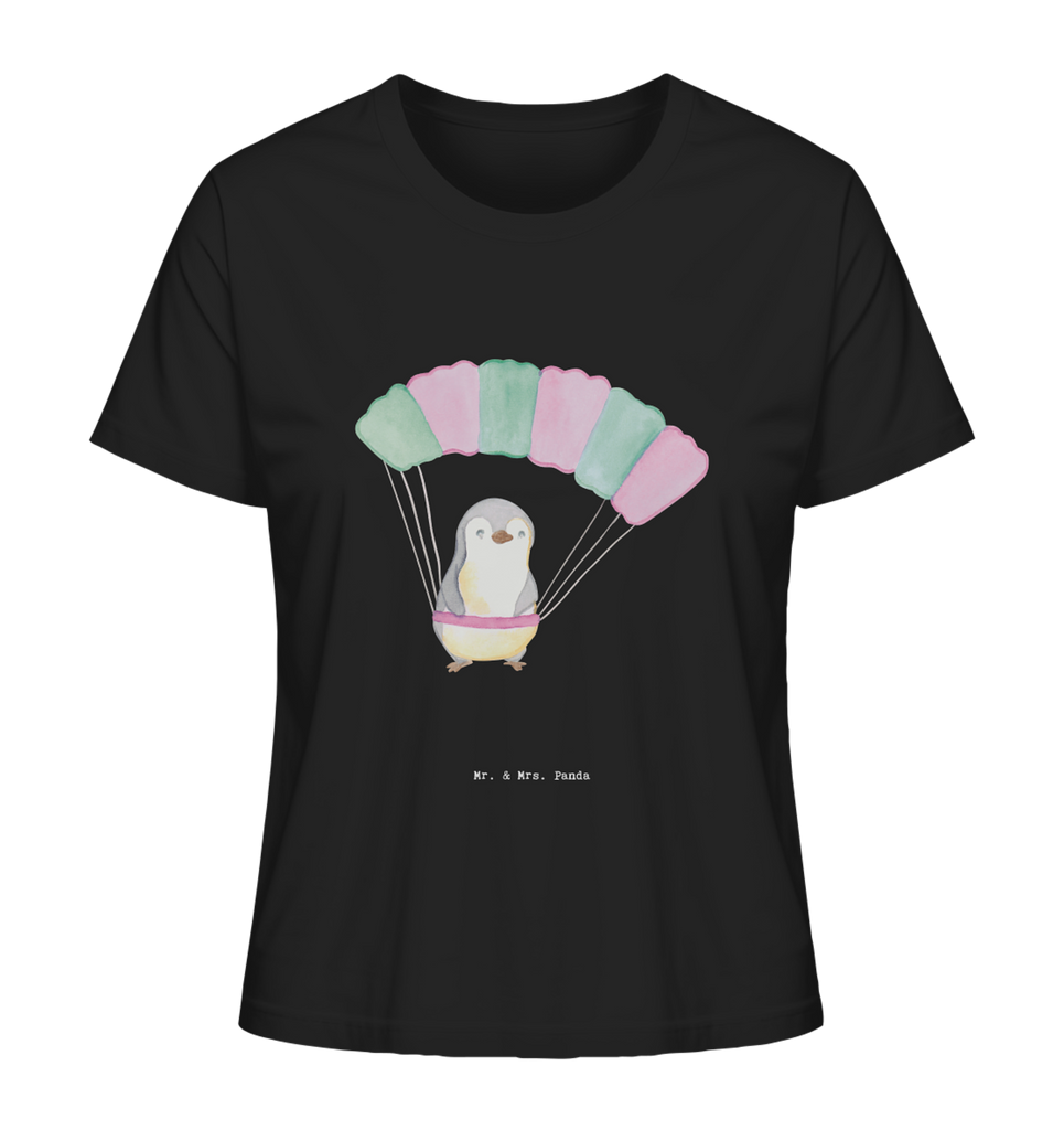 Shirt Damen Pinguin Fallschirm springen T-Shirt, Shirt, Tshirt, Lustiges T-Shirt, T-Shirt mit Spruch, Party, Junggesellenabschied, Jubiläum, Geburstag, Herrn, Damen, Männer, Frauen, Schlafshirt, Nachthemd, Sprüche, Geschenk, Sport, Sportart, Hobby, Schenken, Danke, Dankeschön, Auszeichnung, Gewinn, Sportler, Fallschirmspringen, Skydive, Fallschirmsprung