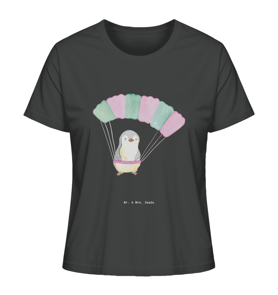 Shirt Damen Pinguin Fallschirm springen T-Shirt, Shirt, Tshirt, Lustiges T-Shirt, T-Shirt mit Spruch, Party, Junggesellenabschied, Jubiläum, Geburstag, Herrn, Damen, Männer, Frauen, Schlafshirt, Nachthemd, Sprüche, Geschenk, Sport, Sportart, Hobby, Schenken, Danke, Dankeschön, Auszeichnung, Gewinn, Sportler, Fallschirmspringen, Skydive, Fallschirmsprung