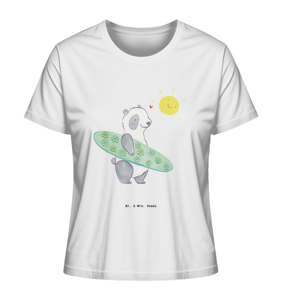 Shirt Damen Panda Surfen T-Shirt, Shirt, Tshirt, Lustiges T-Shirt, T-Shirt mit Spruch, Party, Junggesellenabschied, Jubiläum, Geburstag, Herrn, Damen, Männer, Frauen, Schlafshirt, Nachthemd, Sprüche, Geschenk, Sport, Sportart, Hobby, Schenken, Danke, Dankeschön, Auszeichnung, Gewinn, Sportler, Wellenreiten, Surfen, Surfschule