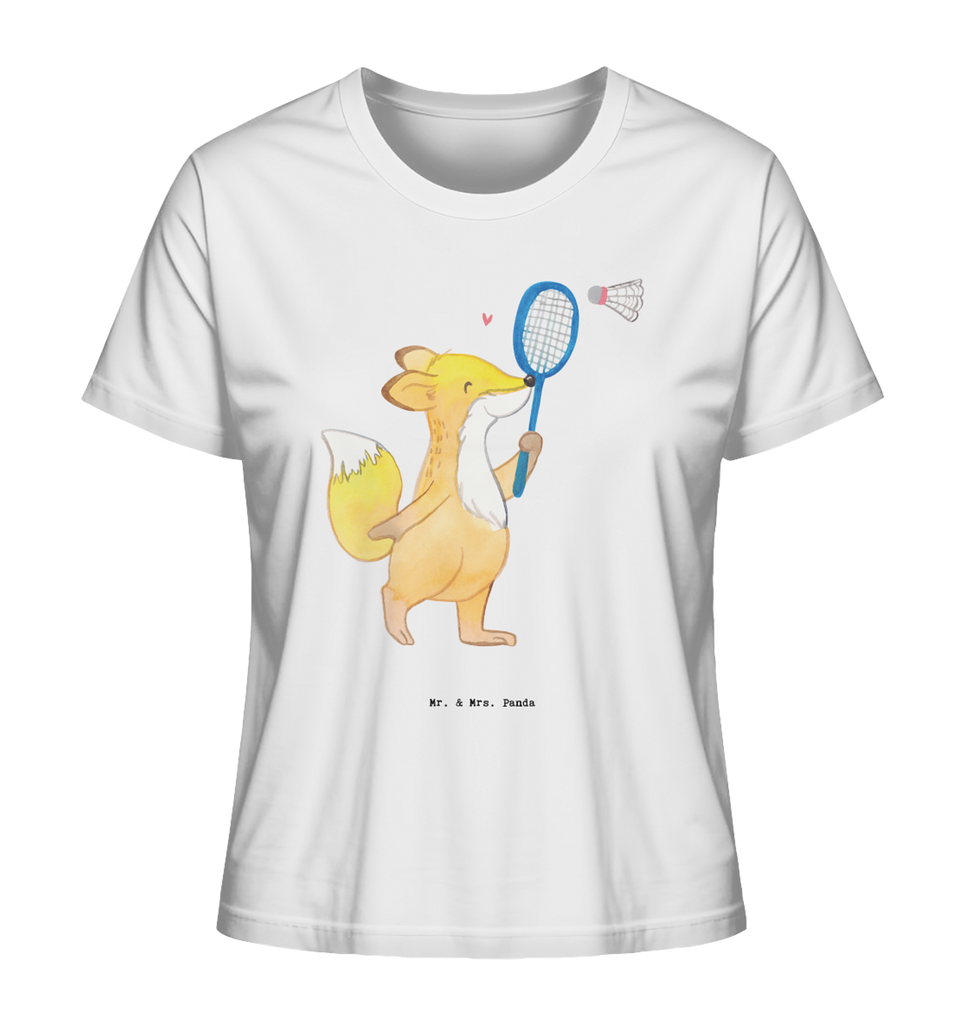 Shirt Damen Fuchs Federball spielen T-Shirt, Shirt, Tshirt, Lustiges T-Shirt, T-Shirt mit Spruch, Party, Junggesellenabschied, Jubiläum, Geburstag, Herrn, Damen, Männer, Frauen, Schlafshirt, Nachthemd, Sprüche, Geschenk, Sport, Sportart, Hobby, Schenken, Danke, Dankeschön, Auszeichnung, Gewinn, Sportler, Federball spielen, Badminton