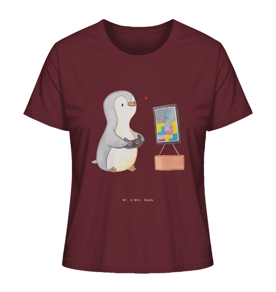 Shirt Damen Pinguin Zocken T-Shirt, Shirt, Tshirt, Lustiges T-Shirt, T-Shirt mit Spruch, Party, Junggesellenabschied, Jubiläum, Geburstag, Herrn, Damen, Männer, Frauen, Schlafshirt, Nachthemd, Sprüche, Geschenk, Sport, Sportart, Hobby, Schenken, Danke, Dankeschön, Auszeichnung, Gewinn, Sportler, Zocken, Gaming, Videospiele, Videogames