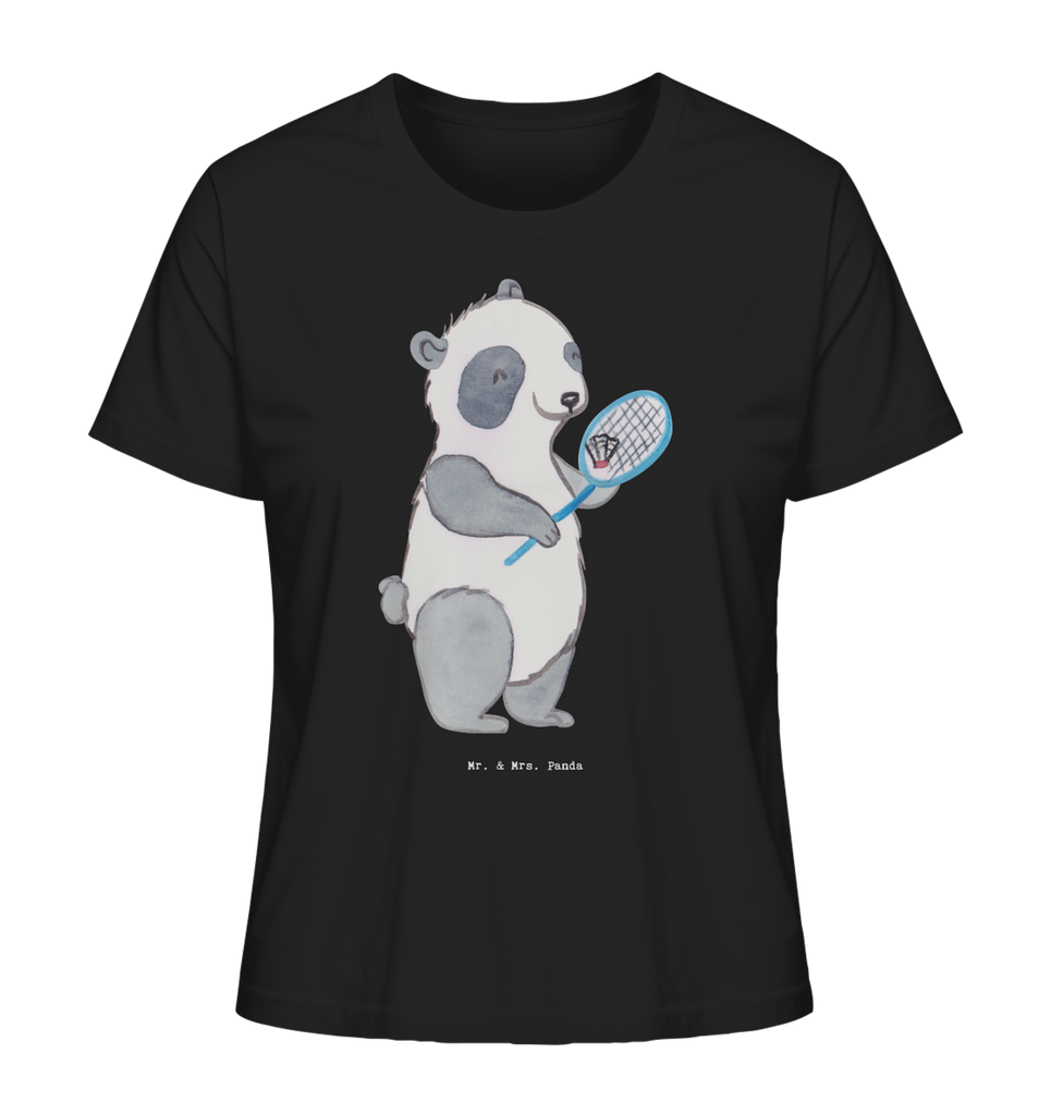 Shirt Damen Panda Badminton T-Shirt, Shirt, Tshirt, Lustiges T-Shirt, T-Shirt mit Spruch, Party, Junggesellenabschied, Jubiläum, Geburstag, Herrn, Damen, Männer, Frauen, Schlafshirt, Nachthemd, Sprüche, Geschenk, Sport, Sportart, Hobby, Schenken, Danke, Dankeschön, Auszeichnung, Gewinn, Sportler, Badminton, Badminton spielen