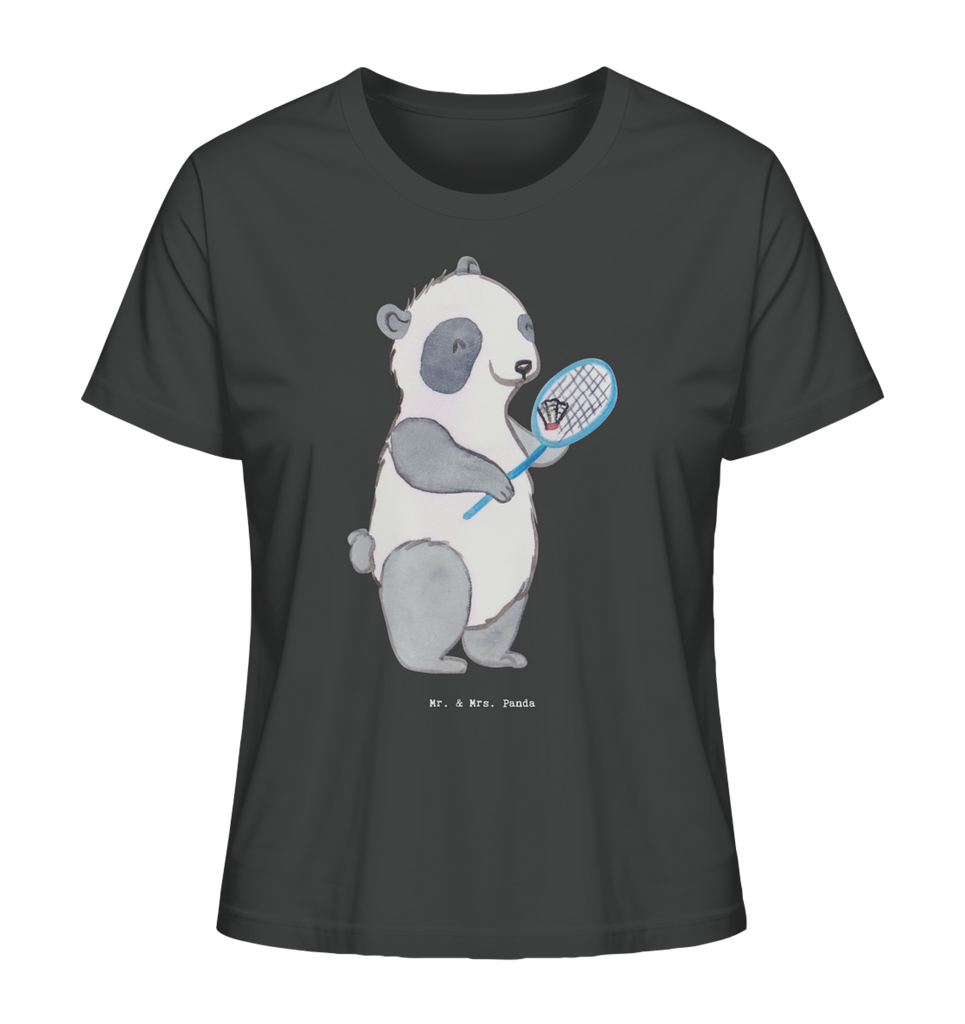 Shirt Damen Panda Badminton T-Shirt, Shirt, Tshirt, Lustiges T-Shirt, T-Shirt mit Spruch, Party, Junggesellenabschied, Jubiläum, Geburstag, Herrn, Damen, Männer, Frauen, Schlafshirt, Nachthemd, Sprüche, Geschenk, Sport, Sportart, Hobby, Schenken, Danke, Dankeschön, Auszeichnung, Gewinn, Sportler, Badminton, Badminton spielen