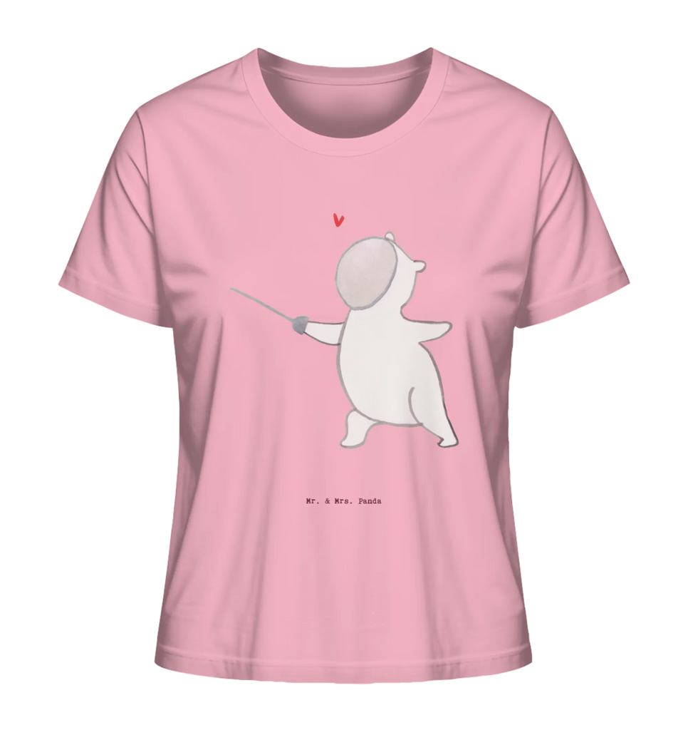 Shirt Damen Panda Fechten T-Shirt, Shirt, Tshirt, Lustiges T-Shirt, T-Shirt mit Spruch, Party, Junggesellenabschied, Jubiläum, Geburstag, Herrn, Damen, Männer, Frauen, Schlafshirt, Nachthemd, Sprüche, Geschenk, Sport, Sportart, Hobby, Schenken, Danke, Dankeschön, Auszeichnung, Gewinn, Sportler, Fechten, Fechter Bund, Fecht Verein, Fecht Club