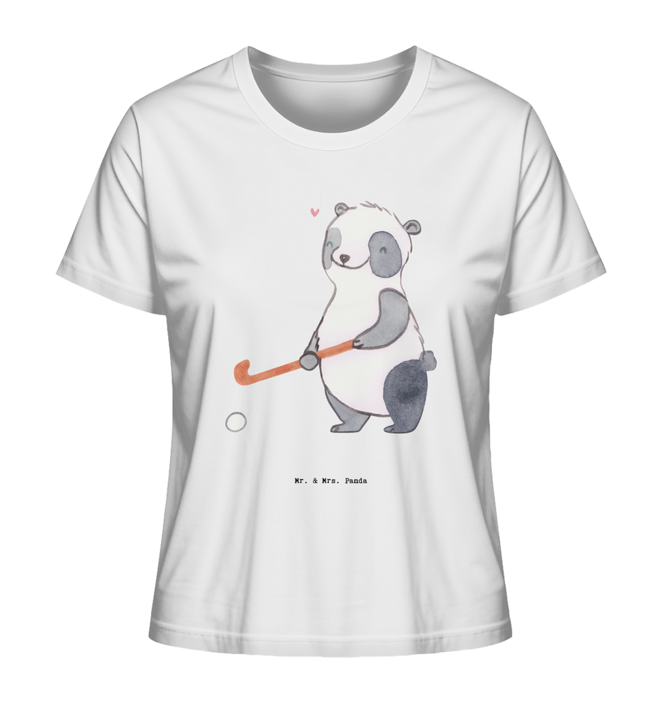 Shirt Damen Panda Hockey spielen T-Shirt, Shirt, Tshirt, Lustiges T-Shirt, T-Shirt mit Spruch, Party, Junggesellenabschied, Jubiläum, Geburstag, Herrn, Damen, Männer, Frauen, Schlafshirt, Nachthemd, Sprüche, Geschenk, Sport, Sportart, Hobby, Schenken, Danke, Dankeschön, Auszeichnung, Gewinn, Sportler, Hockey spielen, Feldhockey, Hockeyschläger, Hockey Verein