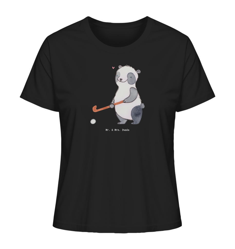 Shirt Damen Panda Hockey spielen T-Shirt, Shirt, Tshirt, Lustiges T-Shirt, T-Shirt mit Spruch, Party, Junggesellenabschied, Jubiläum, Geburstag, Herrn, Damen, Männer, Frauen, Schlafshirt, Nachthemd, Sprüche, Geschenk, Sport, Sportart, Hobby, Schenken, Danke, Dankeschön, Auszeichnung, Gewinn, Sportler, Hockey spielen, Feldhockey, Hockeyschläger, Hockey Verein