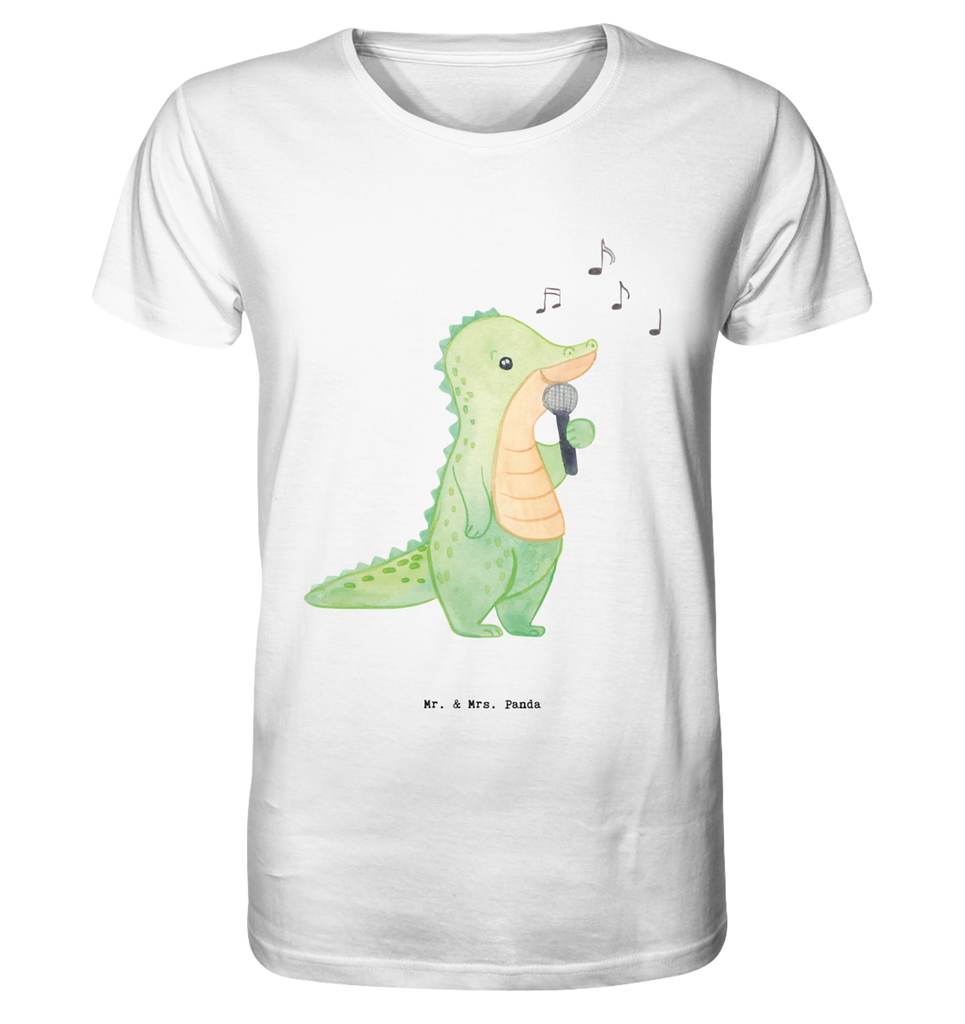 Shirt Herren Krokodil Singen T-Shirt, Shirt, Tshirt, Lustiges T-Shirt, T-Shirt mit Spruch, Party, Junggesellenabschied, Jubiläum, Geburstag, Herrn, Damen, Männer, Frauen, Schlafshirt, Nachthemd, Sprüche, Geschenk, Sport, Sportart, Hobby, Schenken, Danke, Dankeschön, Auszeichnung, Gewinn, Sportler, Singen, Band, Live Auftritt, Gesang, Hobbysänger