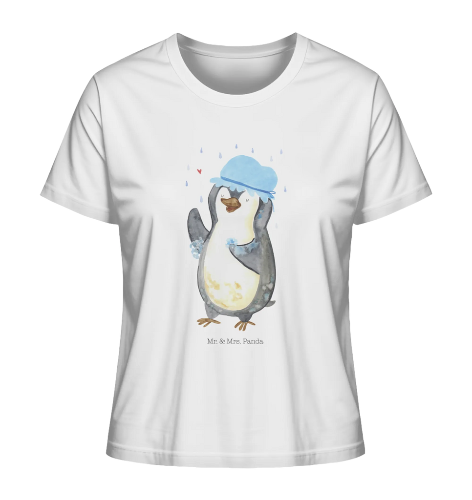 Shirt Damen Pinguin Duschen T-Shirt, Shirt, Tshirt, Lustiges T-Shirt, T-Shirt mit Spruch, Party, Junggesellenabschied, Jubiläum, Geburstag, Herrn, Damen, Männer, Frauen, Schlafshirt, Nachthemd, Sprüche, Pinguin, Pinguine, Dusche, duschen, Lebensmotto, Motivation, Neustart, Neuanfang, glücklich sein