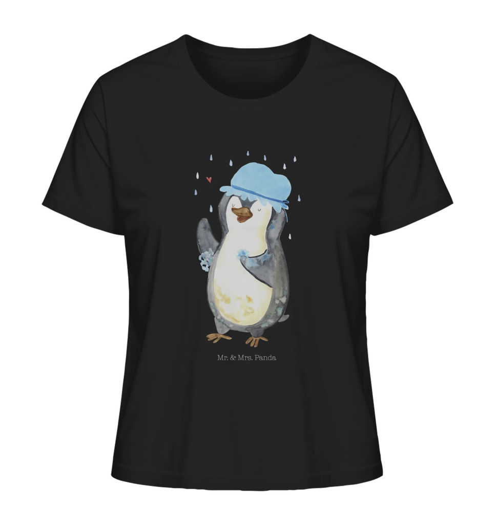 Shirt Damen Pinguin Duschen T-Shirt, Shirt, Tshirt, Lustiges T-Shirt, T-Shirt mit Spruch, Party, Junggesellenabschied, Jubiläum, Geburstag, Herrn, Damen, Männer, Frauen, Schlafshirt, Nachthemd, Sprüche, Pinguin, Pinguine, Dusche, duschen, Lebensmotto, Motivation, Neustart, Neuanfang, glücklich sein