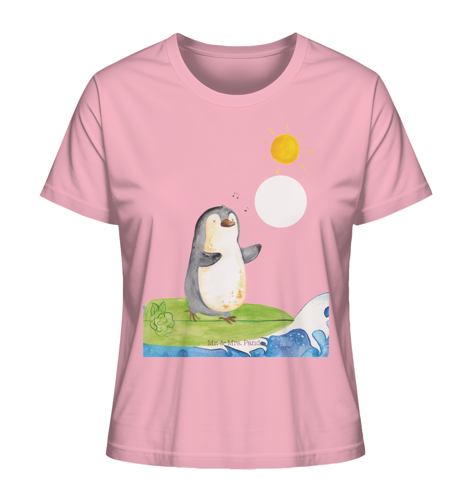 Shirt Damen Pinguin Surfer T-Shirt, Shirt, Tshirt, Lustiges T-Shirt, T-Shirt mit Spruch, Party, Junggesellenabschied, Jubiläum, Geburstag, Herrn, Damen, Männer, Frauen, Schlafshirt, Nachthemd, Sprüche, Pinguin, Pinguine, surfen, Surfer, Hawaii, Urlaub, Wellen, Wellen reiten, Portugal