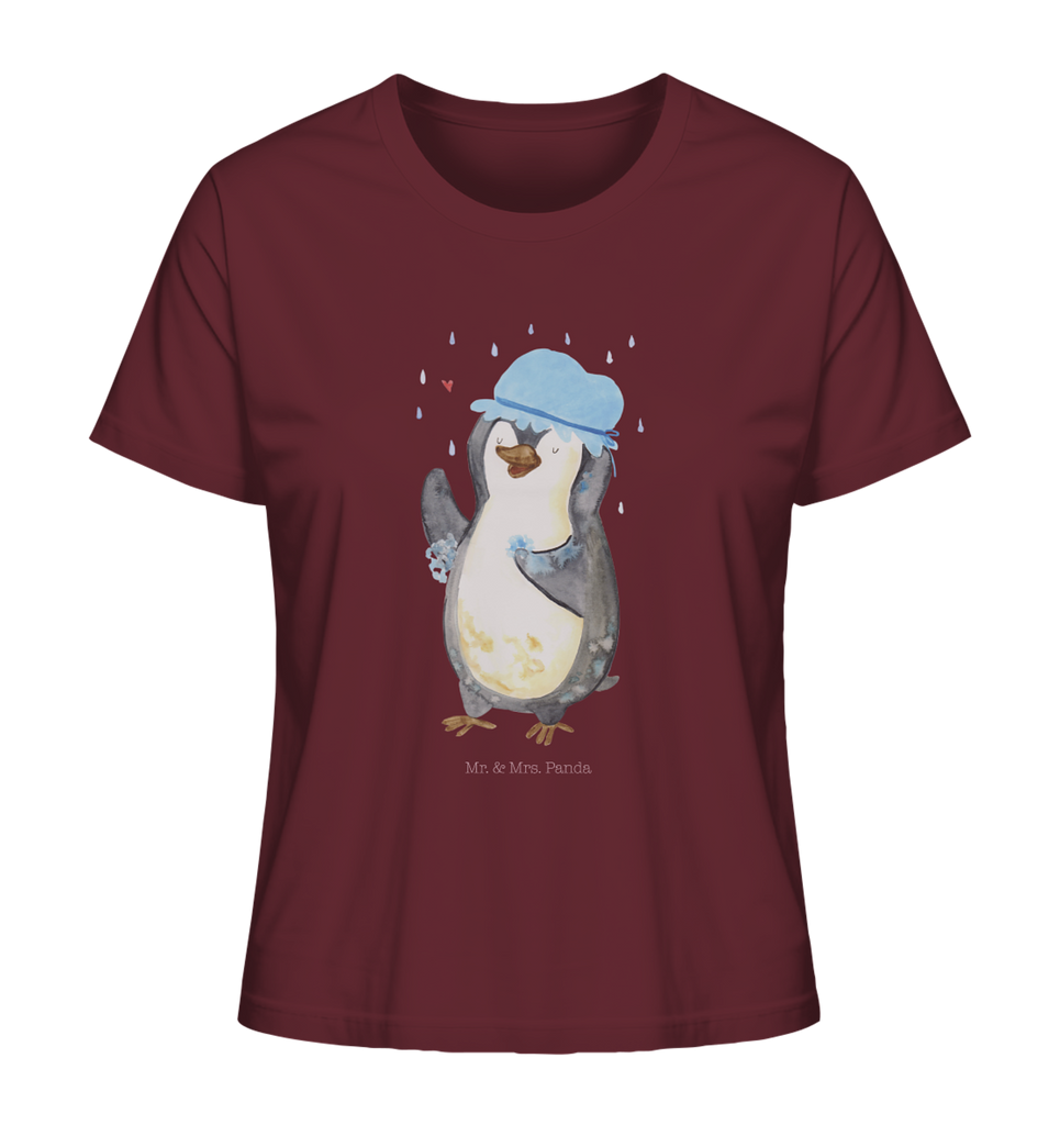 Shirt Damen Pinguin Duschen T-Shirt, Shirt, Tshirt, Lustiges T-Shirt, T-Shirt mit Spruch, Party, Junggesellenabschied, Jubiläum, Geburstag, Herrn, Damen, Männer, Frauen, Schlafshirt, Nachthemd, Sprüche, Pinguin, Pinguine, Dusche, duschen, Lebensmotto, Motivation, Neustart, Neuanfang, glücklich sein