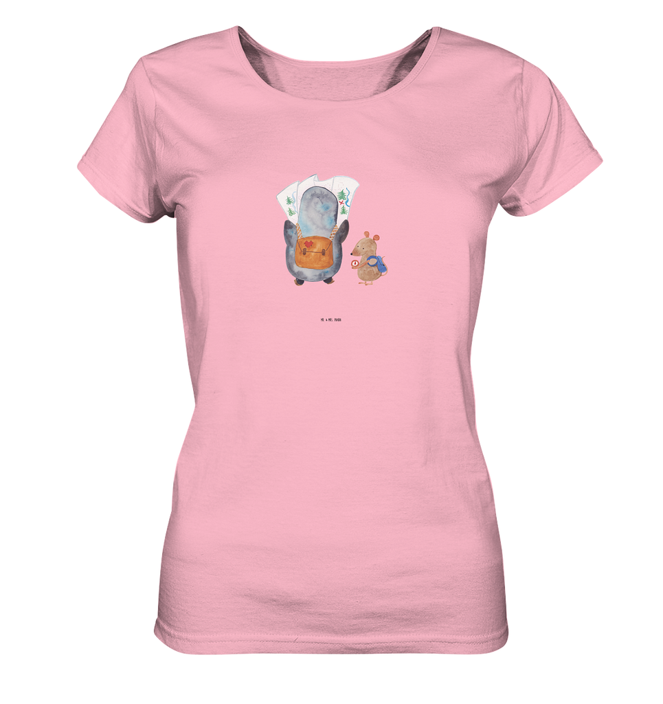 Shirt Damen Pinguin & Maus Wanderer T-Shirt, Shirt, Tshirt, Lustiges T-Shirt, T-Shirt mit Spruch, Party, Junggesellenabschied, Jubiläum, Geburstag, Herrn, Damen, Männer, Frauen, Schlafshirt, Nachthemd, Sprüche, Pinguin, Pinguine, Abenteurer, Abenteuer, Roadtrip, Ausflug, Wanderlust, wandern