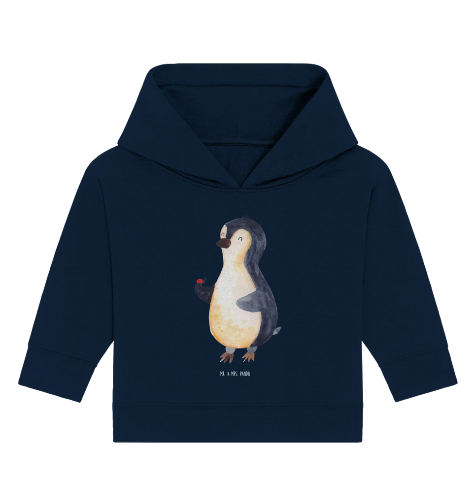 Organic Baby Hoodie Pinguin Marienkäfer Baby Kapuzenshirt, Baby Kapuzensweatshirt, Baby Hoodie, Baby Pullover, Pinguin, Pinguine, Marienkäfer, Liebe, Wunder, Glück, Freude, Lebensfreude