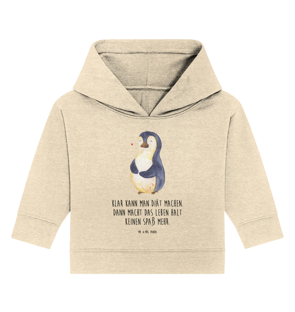 Organic Baby Hoodie Pinguin Diät Baby Kapuzenshirt, Baby Kapuzensweatshirt, Baby Hoodie, Baby Pullover, Pinguin, Pinguine, Diät, Abnehmen, Abspecken, Gewicht, Motivation, Selbstliebe, Körperliebe, Selbstrespekt