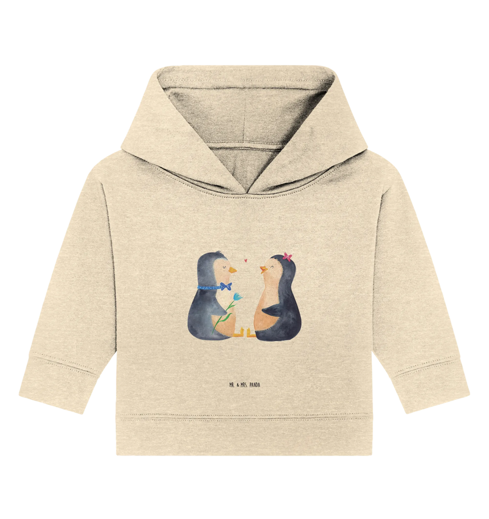 Organic Baby Hoodie Pinguin Pärchen Baby Kapuzenshirt, Baby Kapuzensweatshirt, Baby Hoodie, Baby Pullover, Pinguin, Pinguine, Liebe, Liebespaar, Liebesbeweis, Liebesgeschenk, Verlobung, Jahrestag, Hochzeitstag, Hochzeit, Hochzeitsgeschenk, große Liebe, Traumpaar