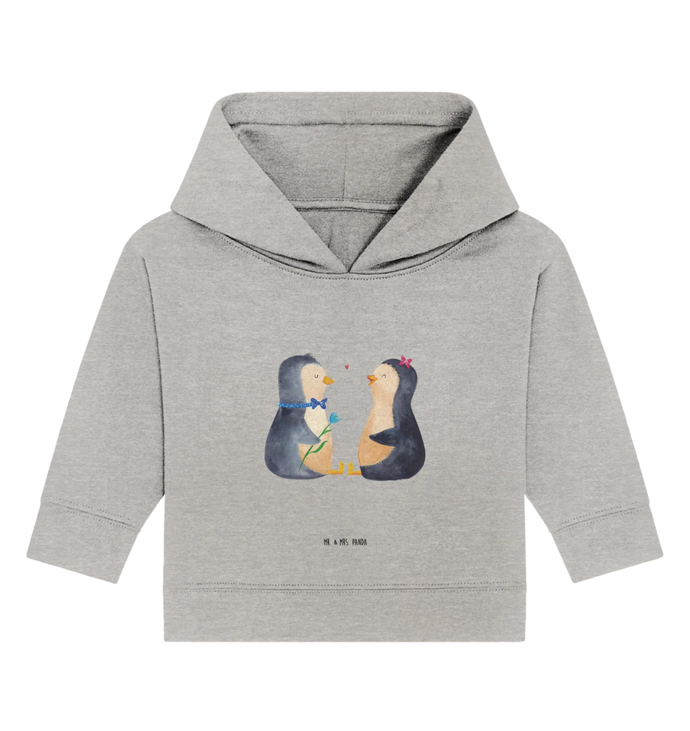 Organic Baby Hoodie Pinguin Pärchen Baby Kapuzenshirt, Baby Kapuzensweatshirt, Baby Hoodie, Baby Pullover, Pinguin, Pinguine, Liebe, Liebespaar, Liebesbeweis, Liebesgeschenk, Verlobung, Jahrestag, Hochzeitstag, Hochzeit, Hochzeitsgeschenk, große Liebe, Traumpaar