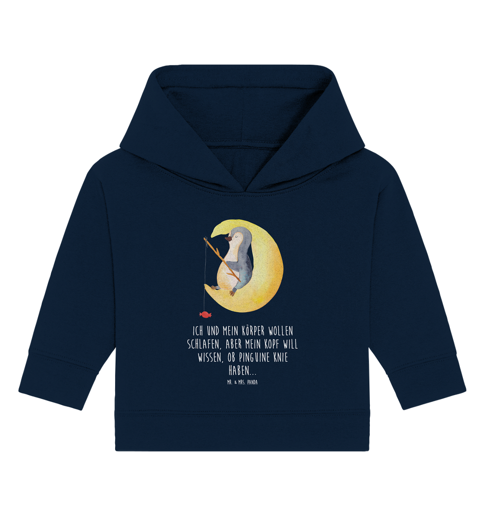 Organic Baby Hoodie Pinguin Mond Baby Kapuzenshirt, Baby Kapuzensweatshirt, Baby Hoodie, Baby Pullover, Pinguin, Pinguine, Spruch, schlafen, Nachtruhe, Einschlafen, Schlafzimmer, Schlafstörungen, Gästezimmer