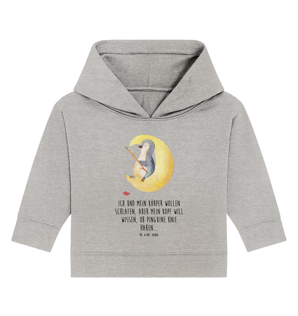 Organic Baby Hoodie Pinguin Mond Baby Kapuzenshirt, Baby Kapuzensweatshirt, Baby Hoodie, Baby Pullover, Pinguin, Pinguine, Spruch, schlafen, Nachtruhe, Einschlafen, Schlafzimmer, Schlafstörungen, Gästezimmer