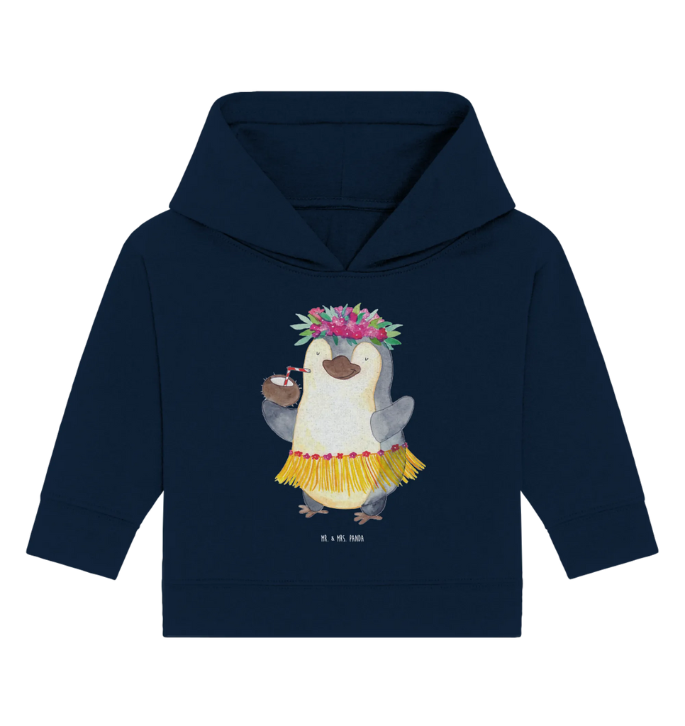 Organic Baby Hoodie Pinguin Kokosnuss Baby Kapuzenshirt, Baby Kapuzensweatshirt, Baby Hoodie, Baby Pullover, Pinguin, Aloha, Hawaii, Urlaub, Kokosnuss, Pinguine