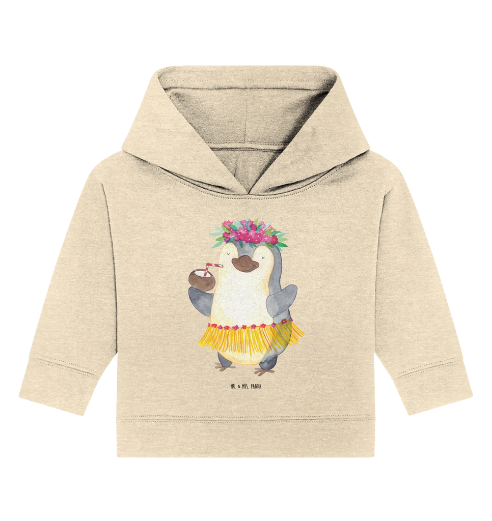 Organic Baby Hoodie Pinguin Kokosnuss Baby Kapuzenshirt, Baby Kapuzensweatshirt, Baby Hoodie, Baby Pullover, Pinguin, Aloha, Hawaii, Urlaub, Kokosnuss, Pinguine