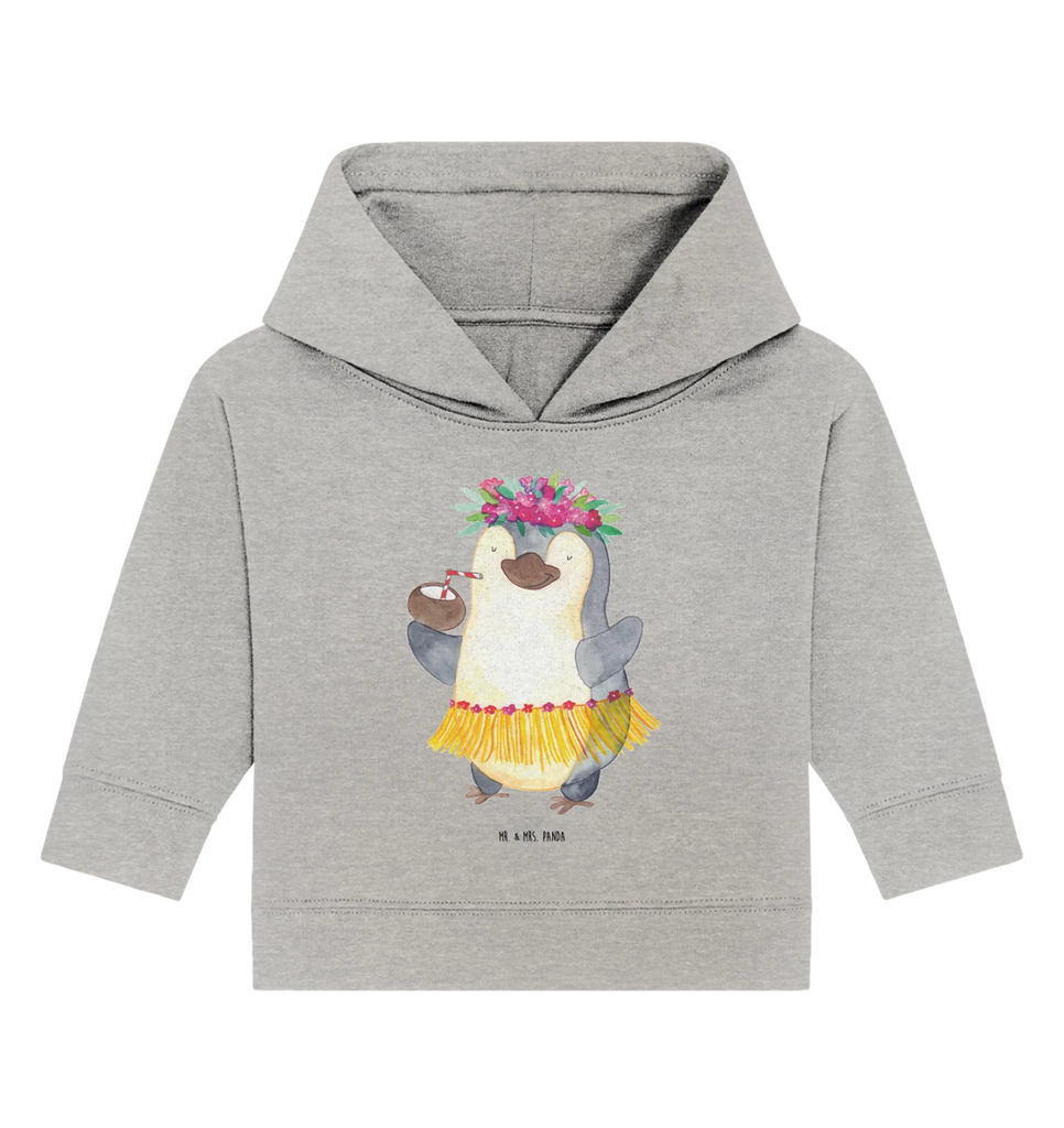 Organic Baby Hoodie Pinguin Kokosnuss Baby Kapuzenshirt, Baby Kapuzensweatshirt, Baby Hoodie, Baby Pullover, Pinguin, Aloha, Hawaii, Urlaub, Kokosnuss, Pinguine