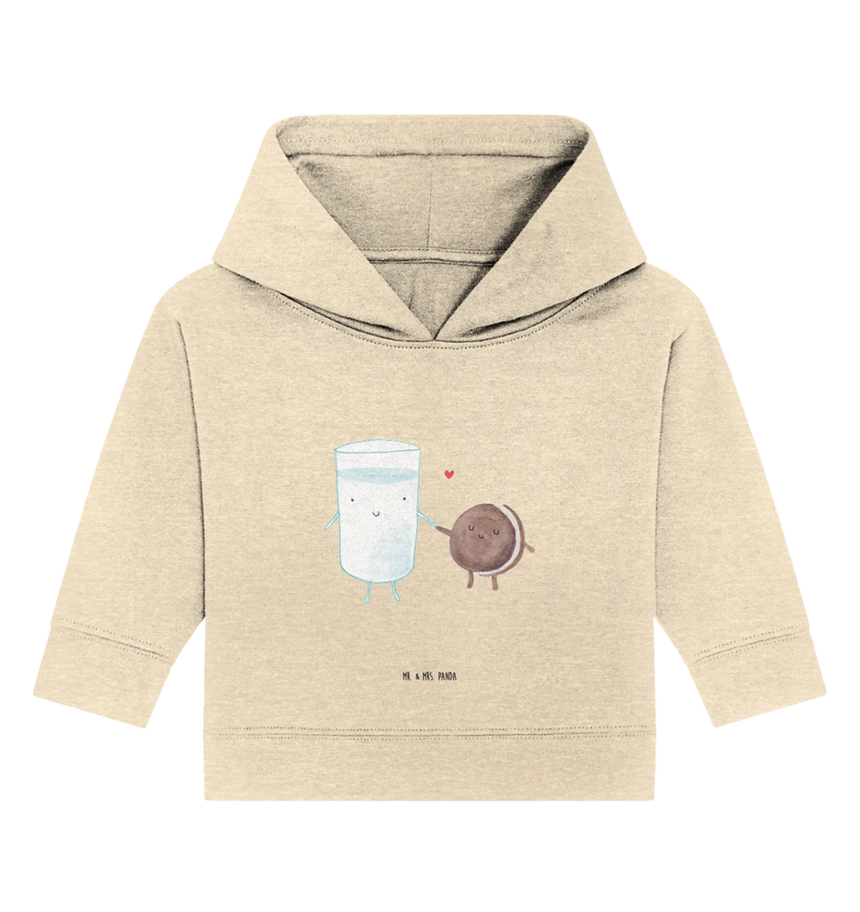 Organic Baby Hoodie Milch Keks Baby Kapuzenshirt, Baby Kapuzensweatshirt, Baby Hoodie, Baby Pullover, Tiermotive, Gute Laune, lustige Sprüche, Tiere, Milk, Cookie, Milch, Keks, Kekse, Kaffee, Einladung Frühstück, Motiv süß, romantisch, perfektes Paar