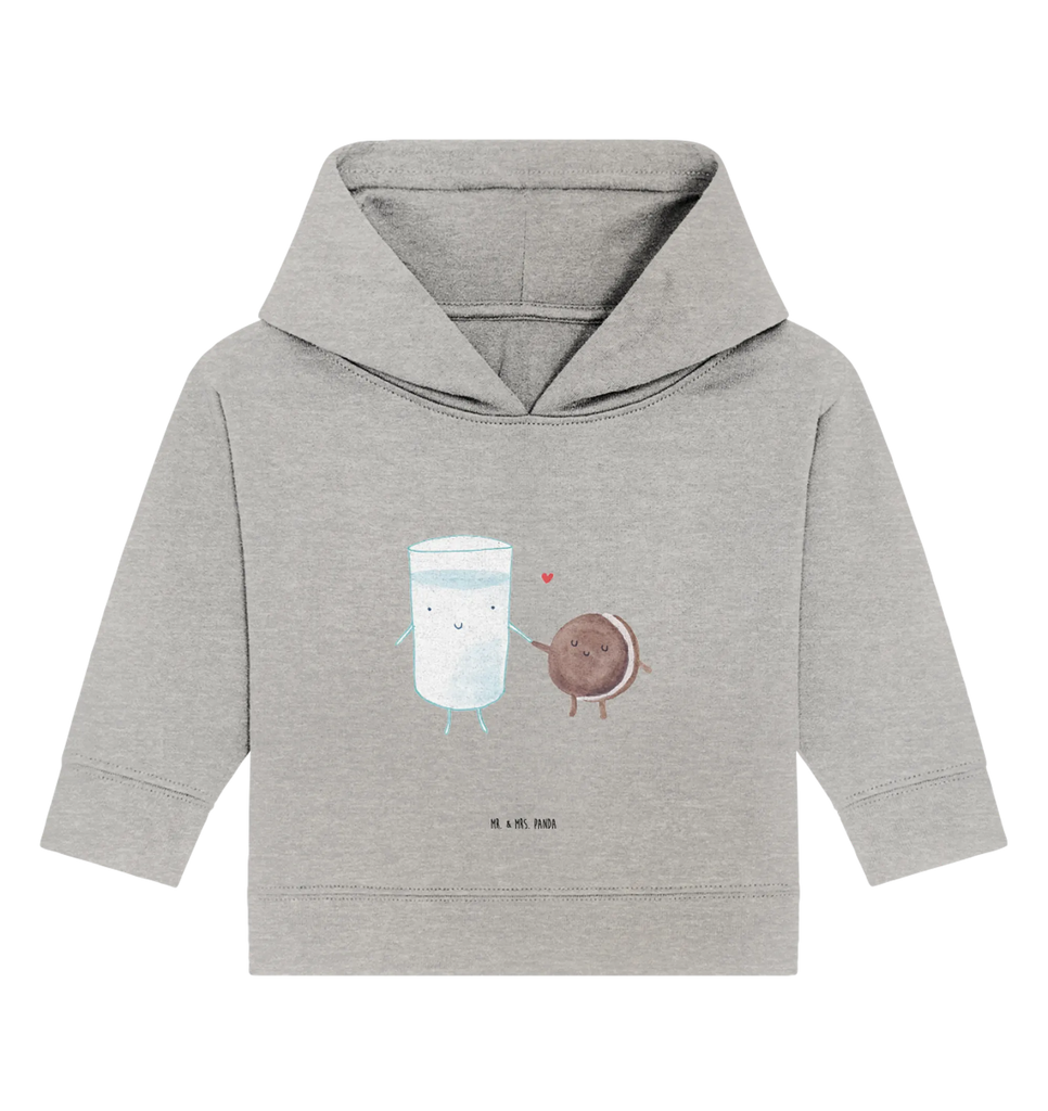 Organic Baby Hoodie Milch Keks Baby Kapuzenshirt, Baby Kapuzensweatshirt, Baby Hoodie, Baby Pullover, Tiermotive, Gute Laune, lustige Sprüche, Tiere, Milk, Cookie, Milch, Keks, Kekse, Kaffee, Einladung Frühstück, Motiv süß, romantisch, perfektes Paar