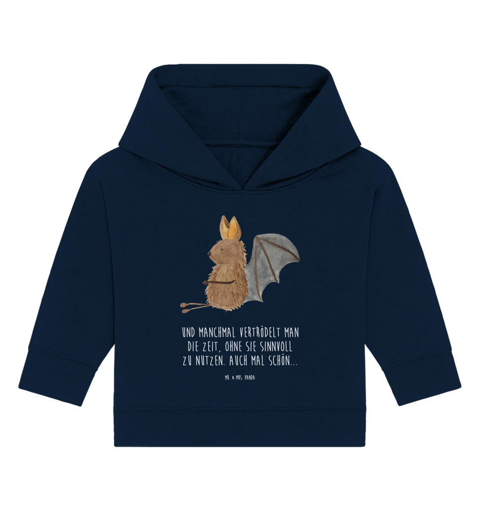 Organic Baby Hoodie Fledermaus Sitzen Baby Kapuzenshirt, Baby Kapuzensweatshirt, Baby Hoodie, Baby Pullover, Tiermotive, Gute Laune, lustige Sprüche, Tiere, Fledermaus, Fledermäuse, Motivation, entspannen