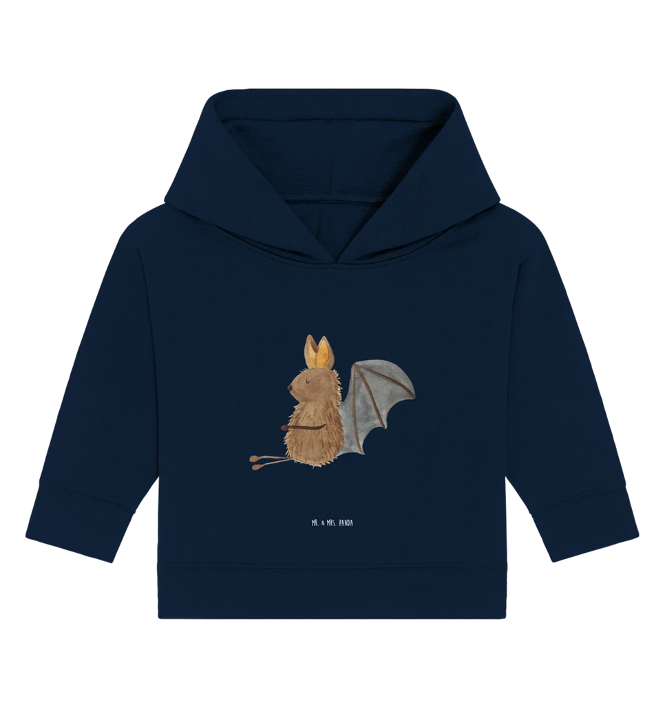 Organic Baby Hoodie Fledermaus Sitzen Baby Kapuzenshirt, Baby Kapuzensweatshirt, Baby Hoodie, Baby Pullover, Tiermotive, Gute Laune, lustige Sprüche, Tiere, Fledermaus, Fledermäuse, Motivation, entspannen