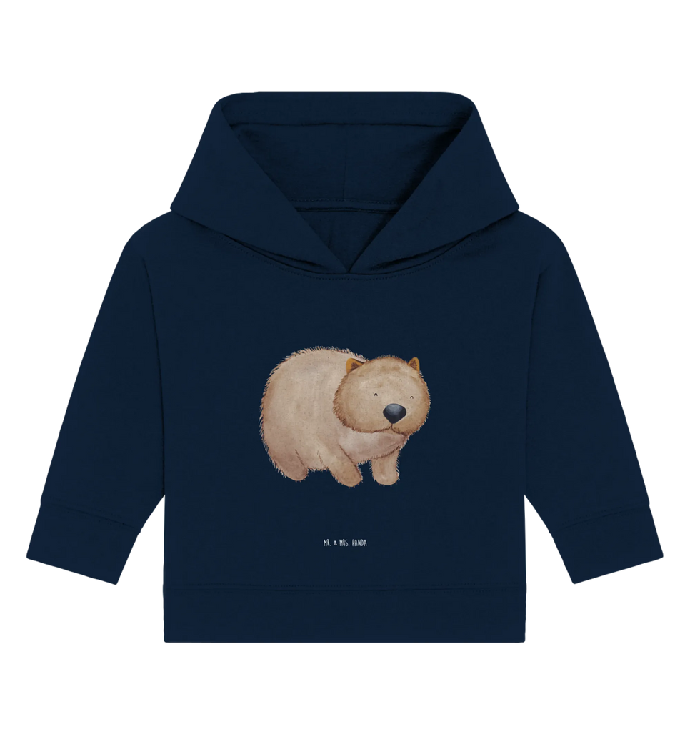 Organic Baby Hoodie Wombat Baby Kapuzenshirt, Baby Kapuzensweatshirt, Baby Hoodie, Baby Pullover, Tiermotive, Gute Laune, lustige Sprüche, Tiere, Wombat, Das Leben ist schön, Motivation, Spruch, Australien