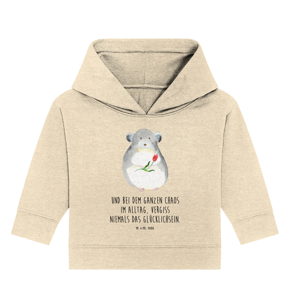 Organic Baby Hoodie Chinchilla Blume Baby Kapuzenshirt, Baby Kapuzensweatshirt, Baby Hoodie, Baby Pullover, Tiermotive, Gute Laune, lustige Sprüche, Tiere, Chinchilla, Chinchillas, Liebeskummer, Kummer, Depressionen, traurig sein, Chaos, Glücklichsein, Büro, Büroalltag