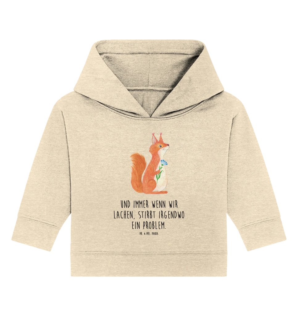 Organic Baby Hoodie Eichhörnchen Blume Baby Kapuzenshirt, Baby Kapuzensweatshirt, Baby Hoodie, Baby Pullover, Tiermotive, Gute Laune, lustige Sprüche, Tiere, Eichhörnchen, Eichhorn, Spruch positiv, Lachen, Spaß, Motivation Sprüche, Motivation Bilder, glücklich Spruch, Spruch Deko