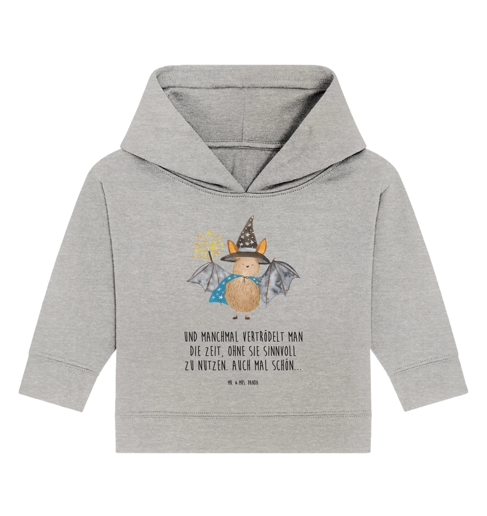 Organic Baby Hoodie Fledermaus Zauberer Baby Kapuzenshirt, Baby Kapuzensweatshirt, Baby Hoodie, Baby Pullover, Tiermotive, Gute Laune, lustige Sprüche, Tiere, Fledermaus, Fledermäuse, Zauberer, Magier, Frauen, reinsteigern