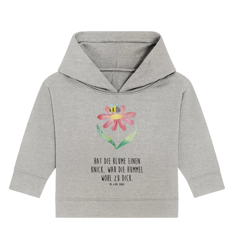 Organic Baby Hoodie Hummel Blume Baby Kapuzenshirt, Baby Kapuzensweatshirt, Baby Hoodie, Baby Pullover, Tiermotive, Gute Laune, lustige Sprüche, Tiere, Hummel, Blume, Wespe, Flauschig, Natur, Feld, Hummeln, Biene