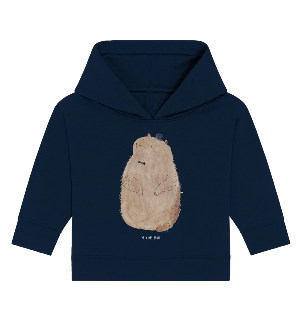 Organic Baby Hoodie Murmeltier Baby Kapuzenshirt, Baby Kapuzensweatshirt, Baby Hoodie, Baby Pullover, Tiermotive, Gute Laune, lustige Sprüche, Tiere, Murmeltier, Knigge, Fröhlichkeit, Freundlichkeit, Respekt, Anstand