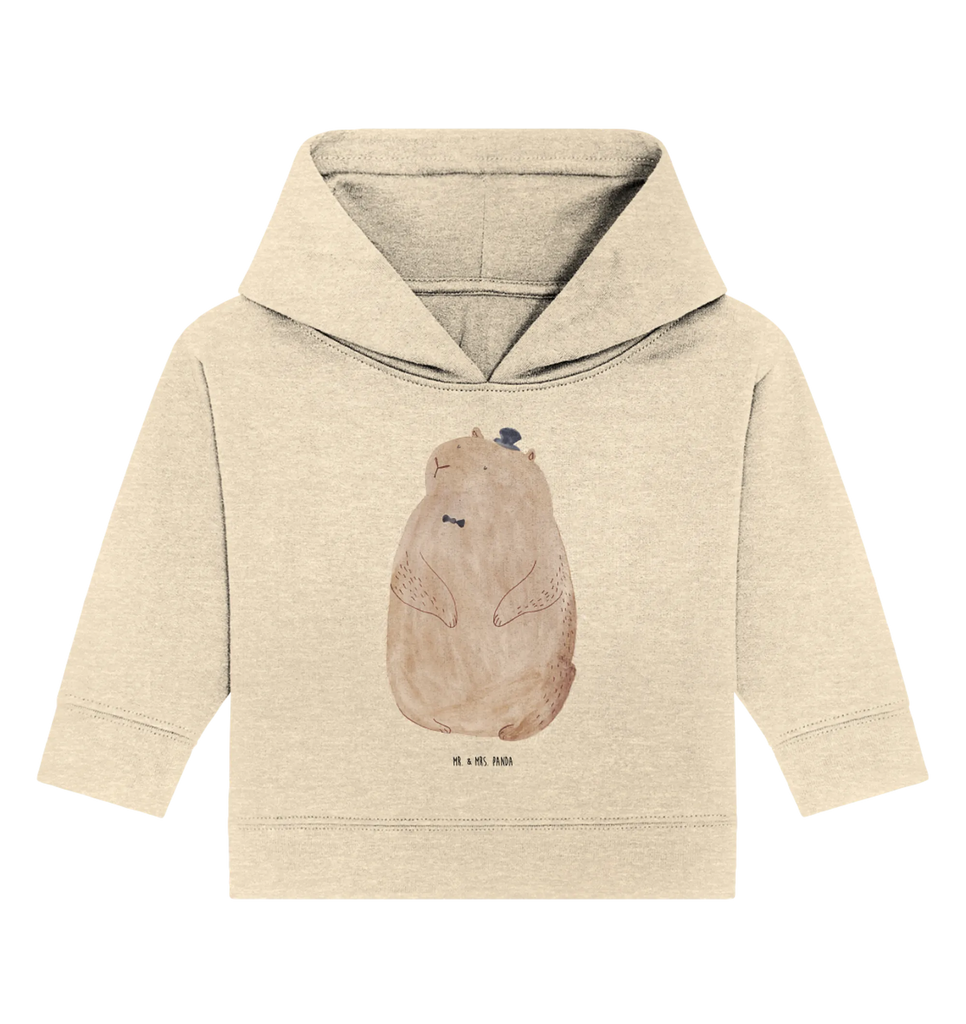 Organic Baby Hoodie Murmeltier Baby Kapuzenshirt, Baby Kapuzensweatshirt, Baby Hoodie, Baby Pullover, Tiermotive, Gute Laune, lustige Sprüche, Tiere, Murmeltier, Knigge, Fröhlichkeit, Freundlichkeit, Respekt, Anstand