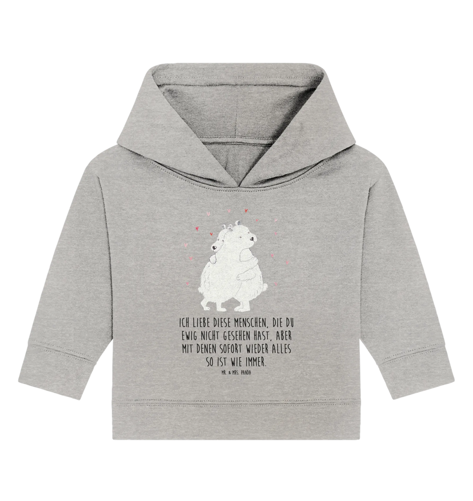 Organic Baby Hoodie Eisbär Umarmen Baby Kapuzenshirt, Baby Kapuzensweatshirt, Baby Hoodie, Baby Pullover, Tiermotive, Gute Laune, lustige Sprüche, Tiere