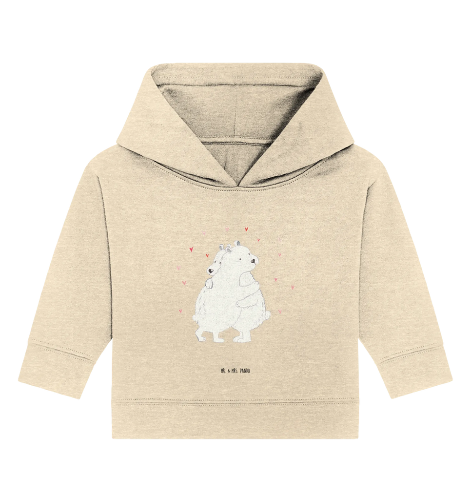 Organic Baby Hoodie Eisbär Umarmen Baby Kapuzenshirt, Baby Kapuzensweatshirt, Baby Hoodie, Baby Pullover, Tiermotive, Gute Laune, lustige Sprüche, Tiere