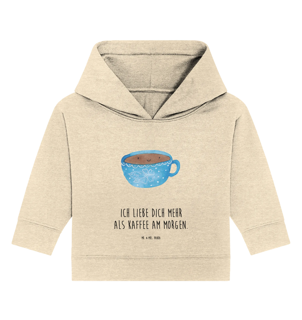 Organic Baby Hoodie Kaffee Tasse Baby Kapuzenshirt, Baby Kapuzensweatshirt, Baby Hoodie, Baby Pullover, Tiermotive, Gute Laune, lustige Sprüche, Tiere, Kaffee, Tasse, Liebe, Geschmack, Genuss, Glücklich