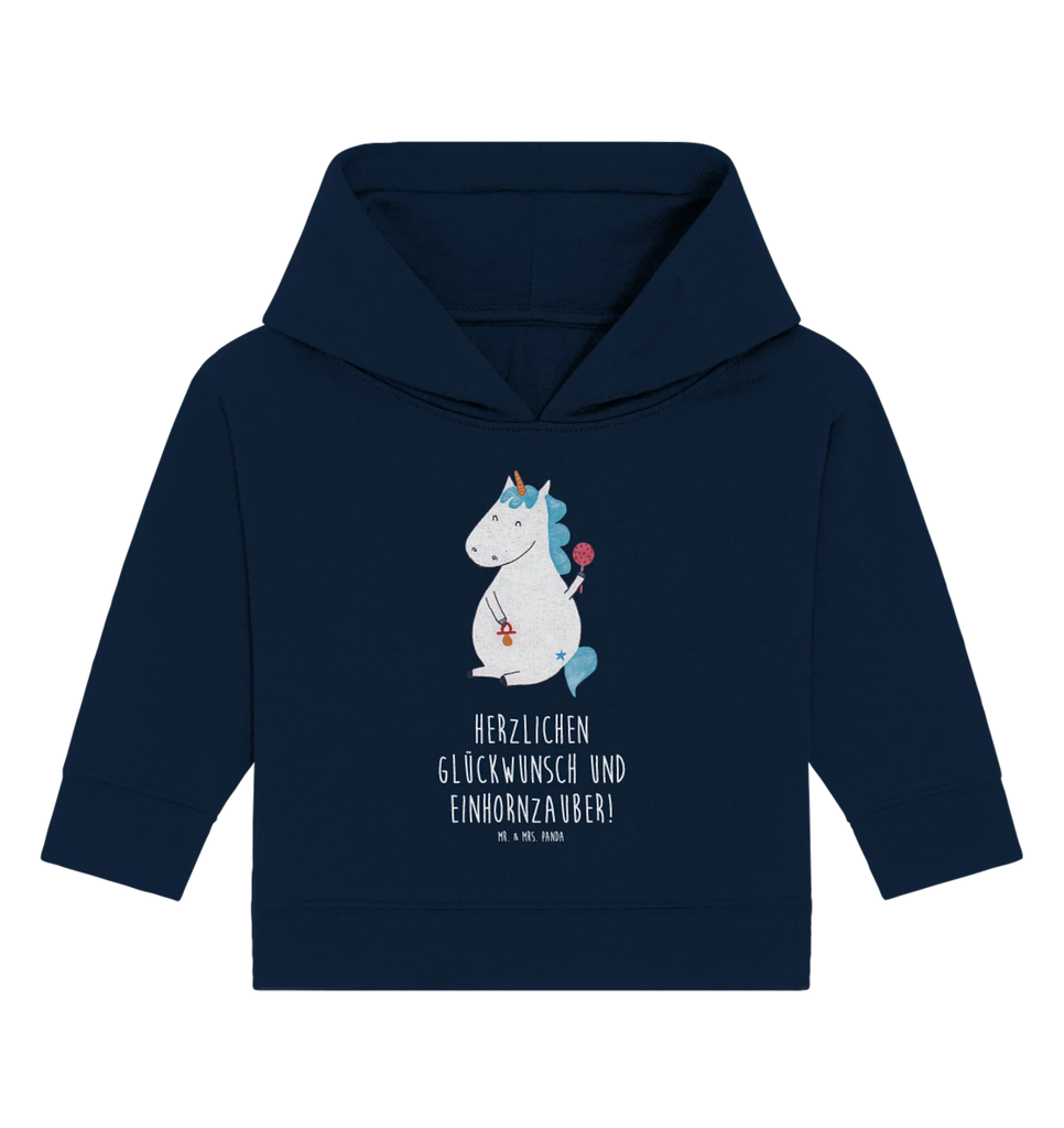 Organic Baby Hoodie Einhorn Baby Baby Kapuzenshirt, Baby Kapuzensweatshirt, Baby Hoodie, Baby Pullover, Einhorn, Einhörner, Einhorn Deko, Unicorn, Mutter, Geburt, Geburtstag, erstes Kind, Baby, Babyglück, Nachwuchs, Eltern, Party, Kind, Schnuller