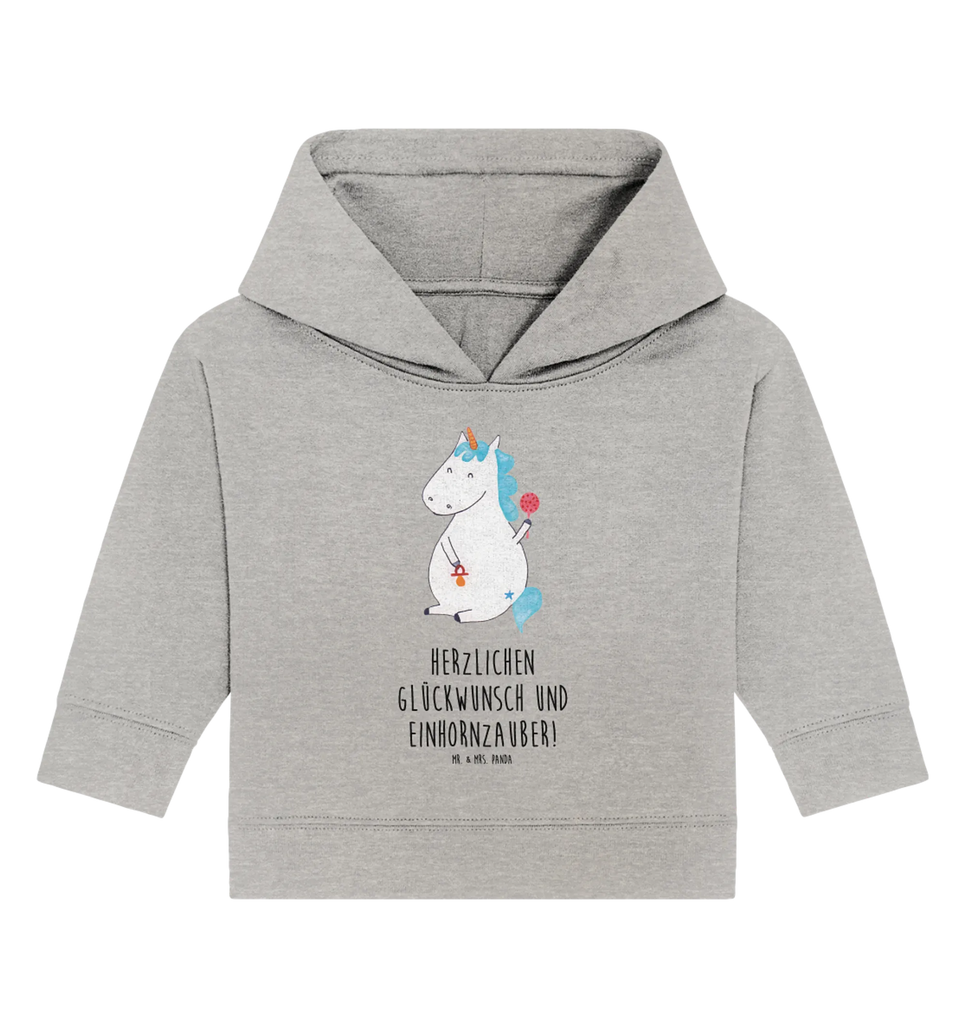 Organic Baby Hoodie Einhorn Baby Baby Kapuzenshirt, Baby Kapuzensweatshirt, Baby Hoodie, Baby Pullover, Einhorn, Einhörner, Einhorn Deko, Unicorn, Mutter, Geburt, Geburtstag, erstes Kind, Baby, Babyglück, Nachwuchs, Eltern, Party, Kind, Schnuller