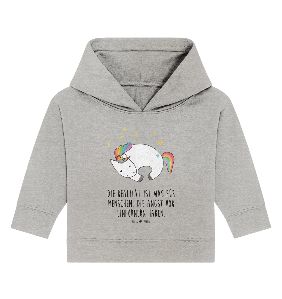 Organic Baby Hoodie Einhorn Nacht Baby Kapuzenshirt, Baby Kapuzensweatshirt, Baby Hoodie, Baby Pullover, Einhorn, Einhörner, Einhorn Deko, Pegasus, Unicorn, Träume, Traum, unicorn, Realität, Menschen, Geschenk, Ruhe, Freundin