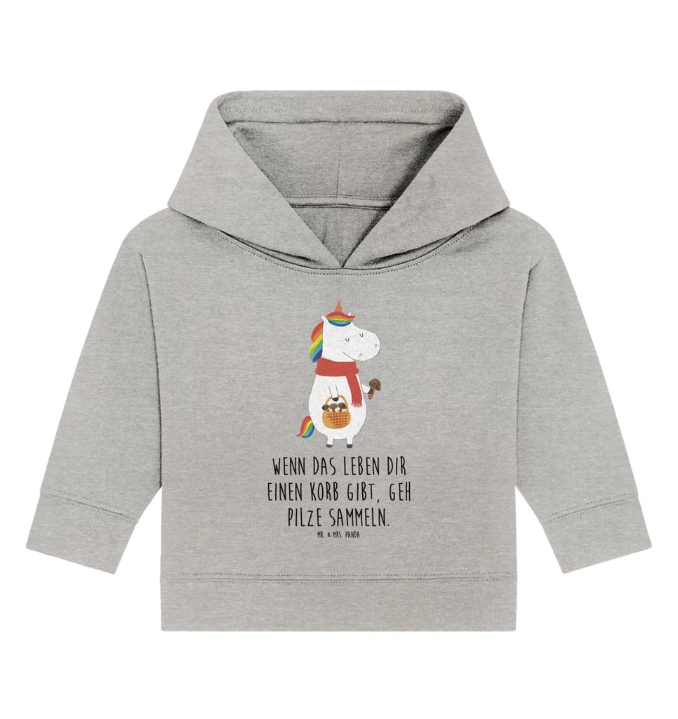 Organic Baby Hoodie Einhorn Pilz Baby Kapuzenshirt, Baby Kapuzensweatshirt, Baby Hoodie, Baby Pullover, Einhorn, Einhörner, Einhorn Deko, Pegasus, Unicorn, Pilze, Pilzsammler, Motivation, Spruch, Liebeskummer