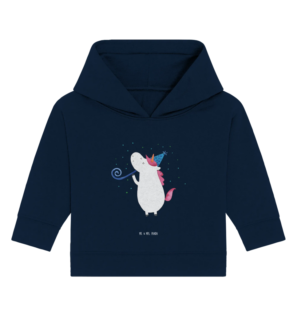 Organic Baby Hoodie Einhorn Party Baby Kapuzenshirt, Baby Kapuzensweatshirt, Baby Hoodie, Baby Pullover, Einhorn, Einhörner, Einhorn Deko, Pegasus, Unicorn, Glitzer, Konfetti, Party, Geburtstag, Feier, Fest, Alkohol, Disco, Club