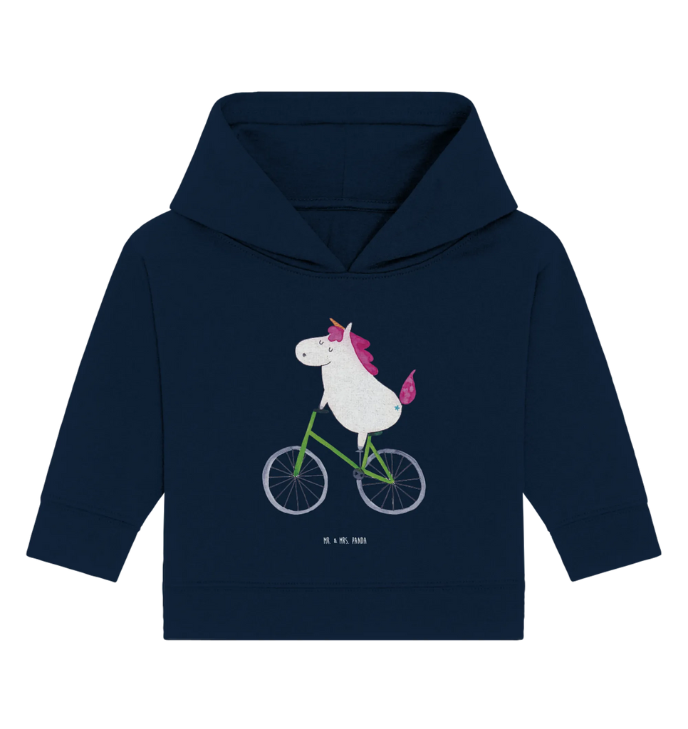 Organic Baby Hoodie Einhorn Radfahrer Baby Kapuzenshirt, Baby Kapuzensweatshirt, Baby Hoodie, Baby Pullover, Einhorn, Einhörner, Einhorn Deko, Pegasus, Unicorn, Radfahren, Radfahrer, Rad, Bike, Feenstaub, Konfetti, Luxusproblem, Kummer, Liebeskummer