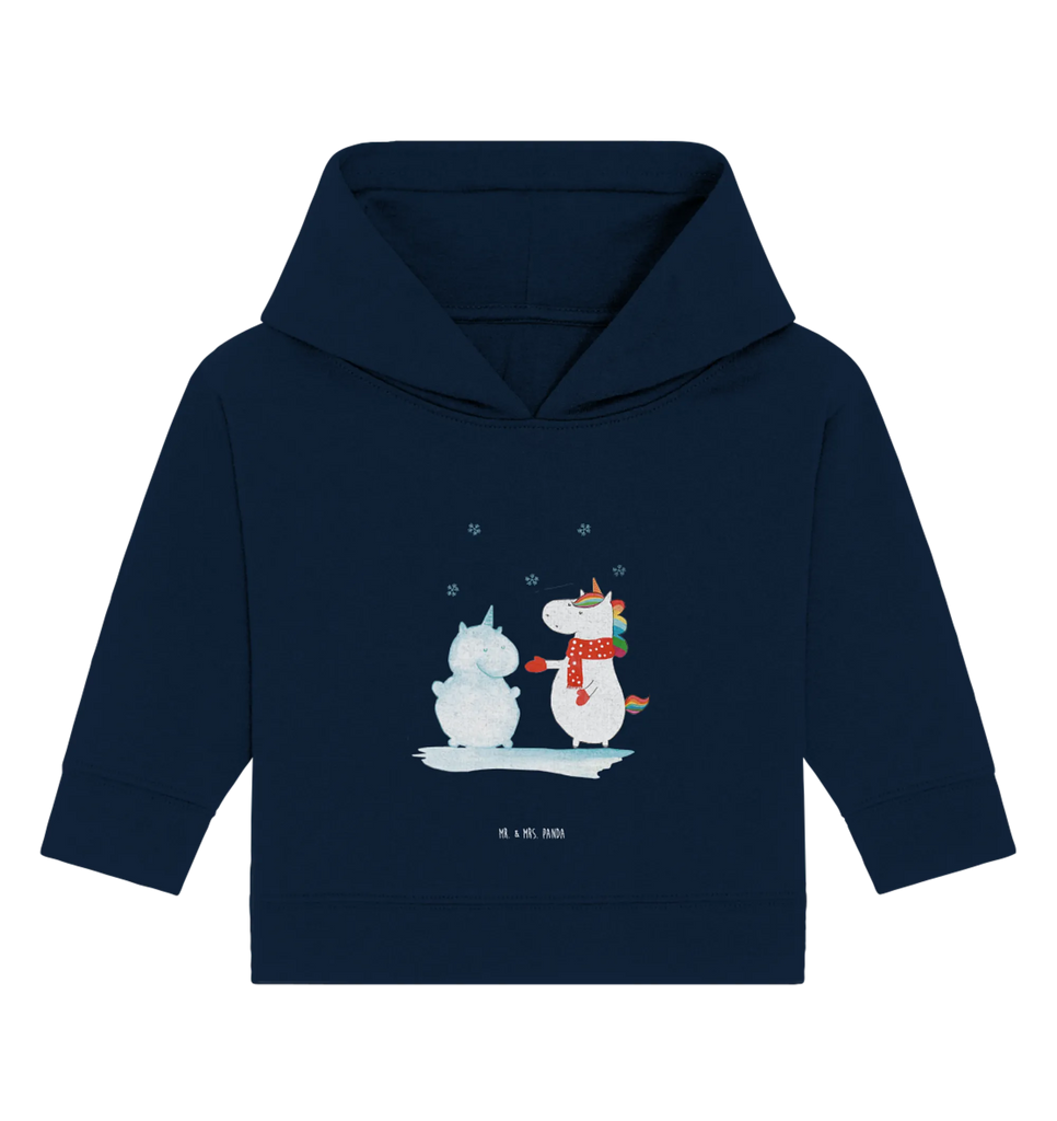 Organic Baby Hoodie Einhorn Schneemann Baby Kapuzenshirt, Baby Kapuzensweatshirt, Baby Hoodie, Baby Pullover, Einhorn, Einhörner, Einhorn Deko, Pegasus, Unicorn, Schneemann, Winter, Schnee, Kuchen, Weihnachten, kalt, Mütze, Handschuhe, X-Mas