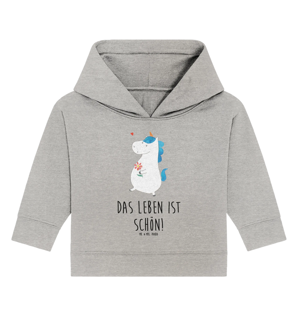 Organic Baby Hoodie Einhorn Spaziergang Baby Kapuzenshirt, Baby Kapuzensweatshirt, Baby Hoodie, Baby Pullover, Einhorn, Einhörner, Einhorn Deko, Unicorn, Glitzer, Blumen, Spaziergang, Motivation, Gute Laune, Freude, Freundin, Mutter, Schwester