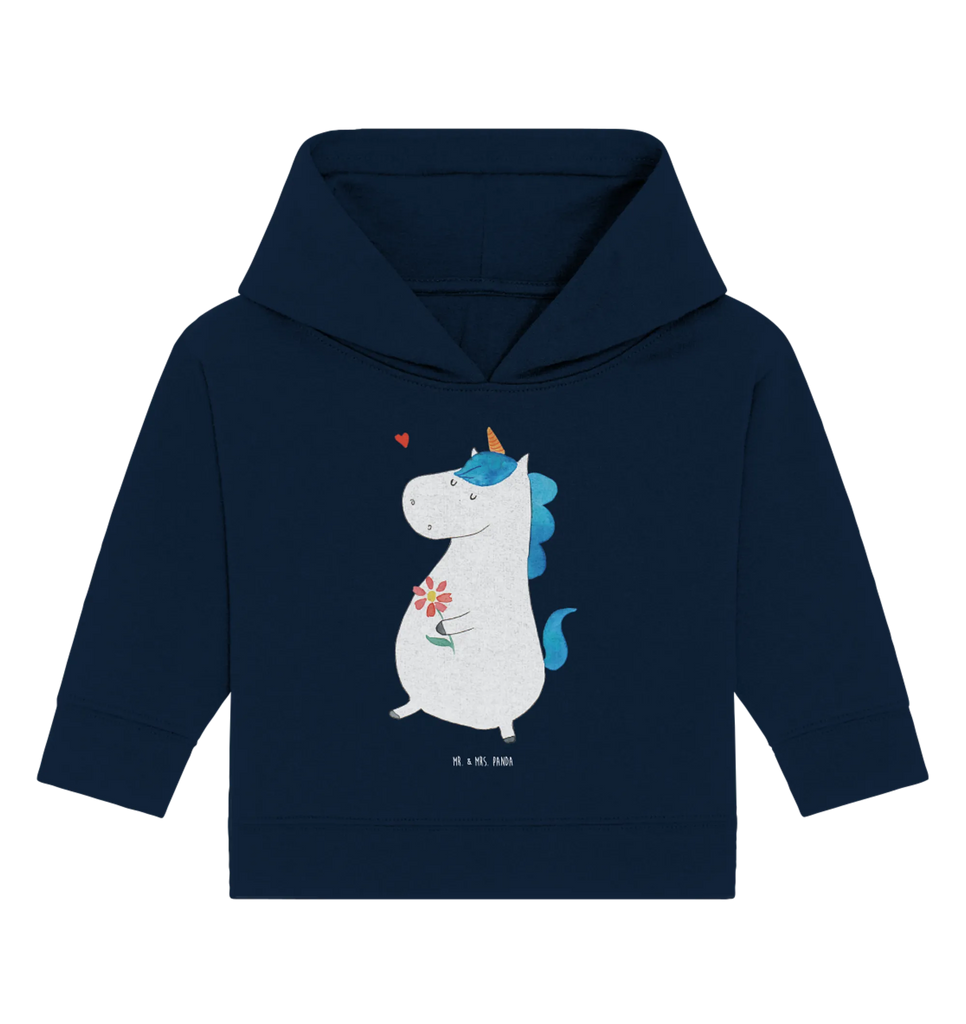 Organic Baby Hoodie Einhorn Spaziergang Baby Kapuzenshirt, Baby Kapuzensweatshirt, Baby Hoodie, Baby Pullover, Einhorn, Einhörner, Einhorn Deko, Unicorn, Glitzer, Blumen, Spaziergang, Motivation, Gute Laune, Freude, Freundin, Mutter, Schwester