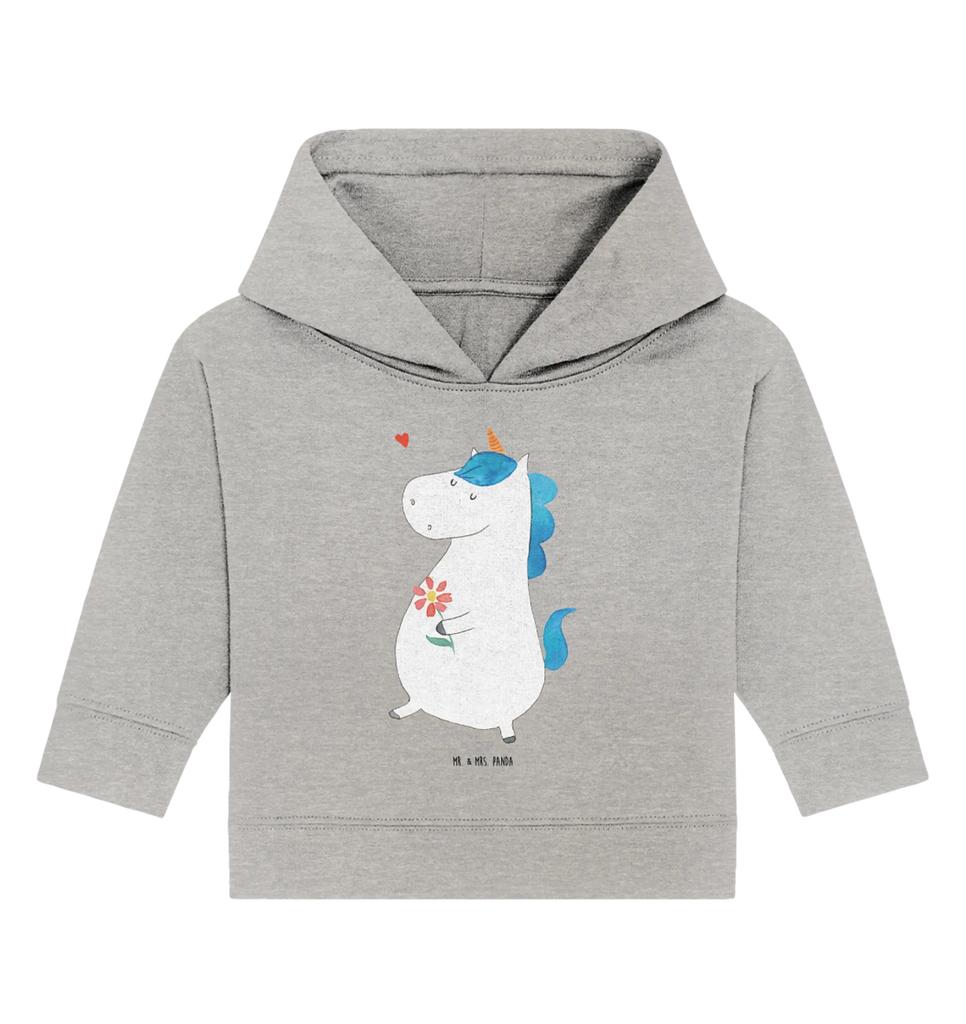 Organic Baby Hoodie Einhorn Spaziergang Baby Kapuzenshirt, Baby Kapuzensweatshirt, Baby Hoodie, Baby Pullover, Einhorn, Einhörner, Einhorn Deko, Unicorn, Glitzer, Blumen, Spaziergang, Motivation, Gute Laune, Freude, Freundin, Mutter, Schwester